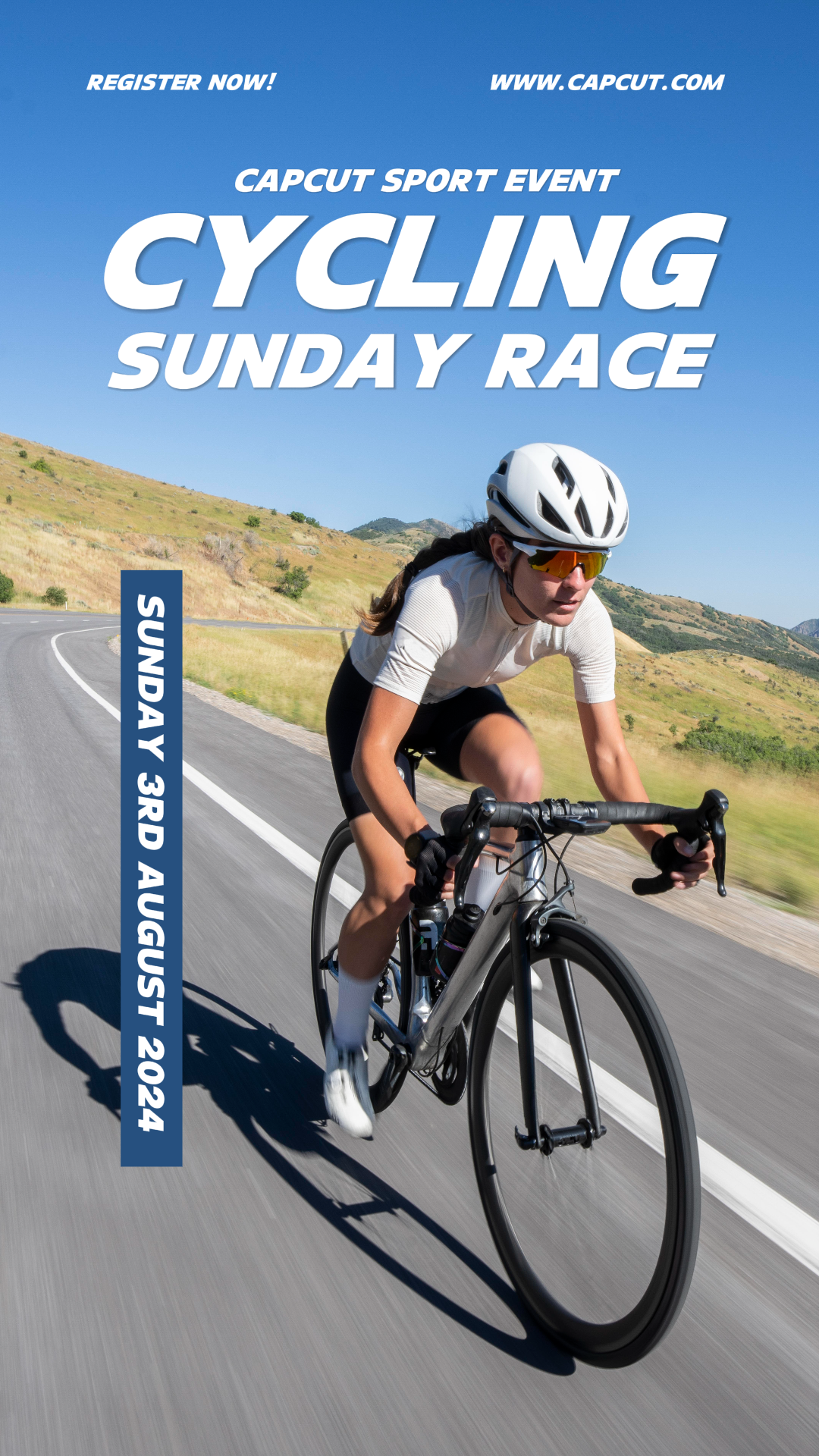 Sports et Match Affiche créative Instagram Story Cycling Sunday Race