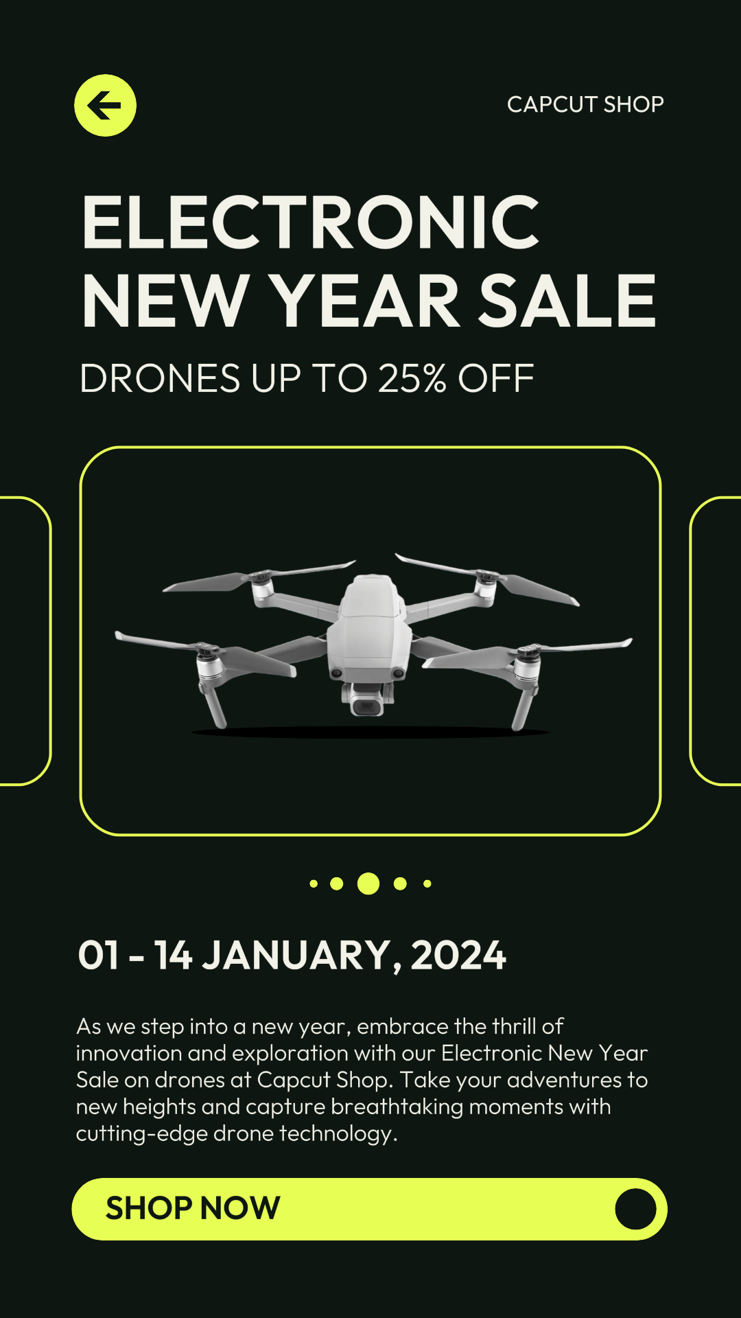 Cerita Instagram Penjualan Drone Elektronik