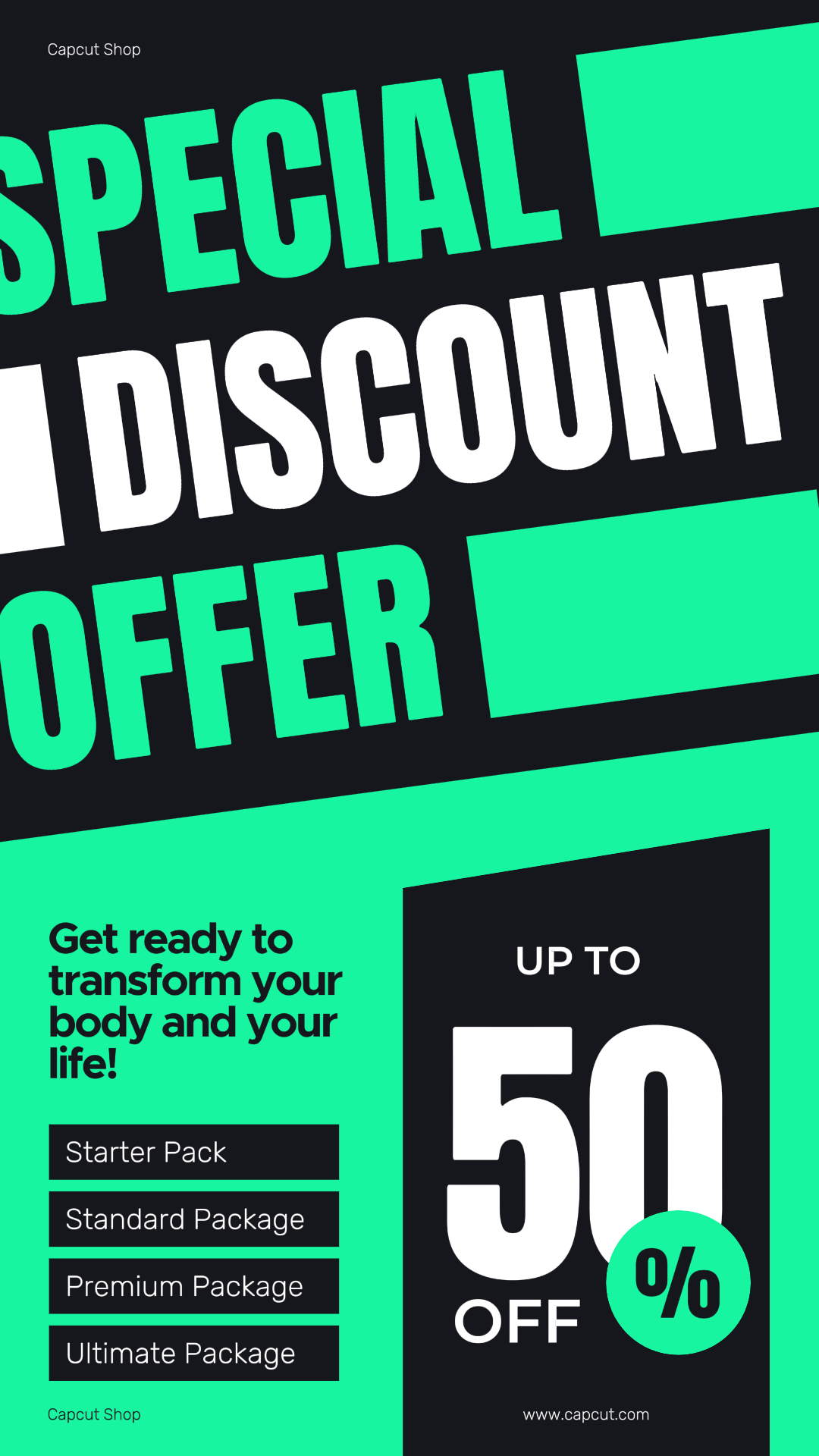 Fitness and Workout Marketing Poster Gym Promotion Instagram Story Modern