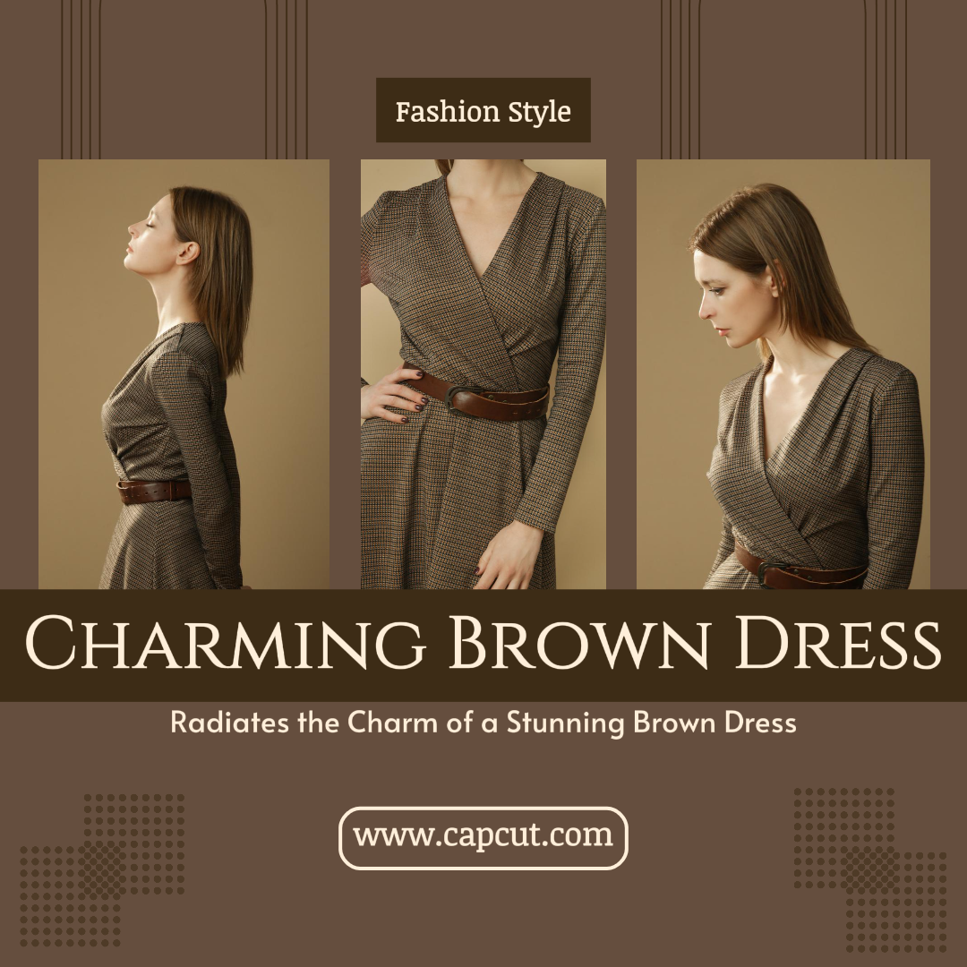 Póster De Vestido Marrón Encantador Publicación De Instagram