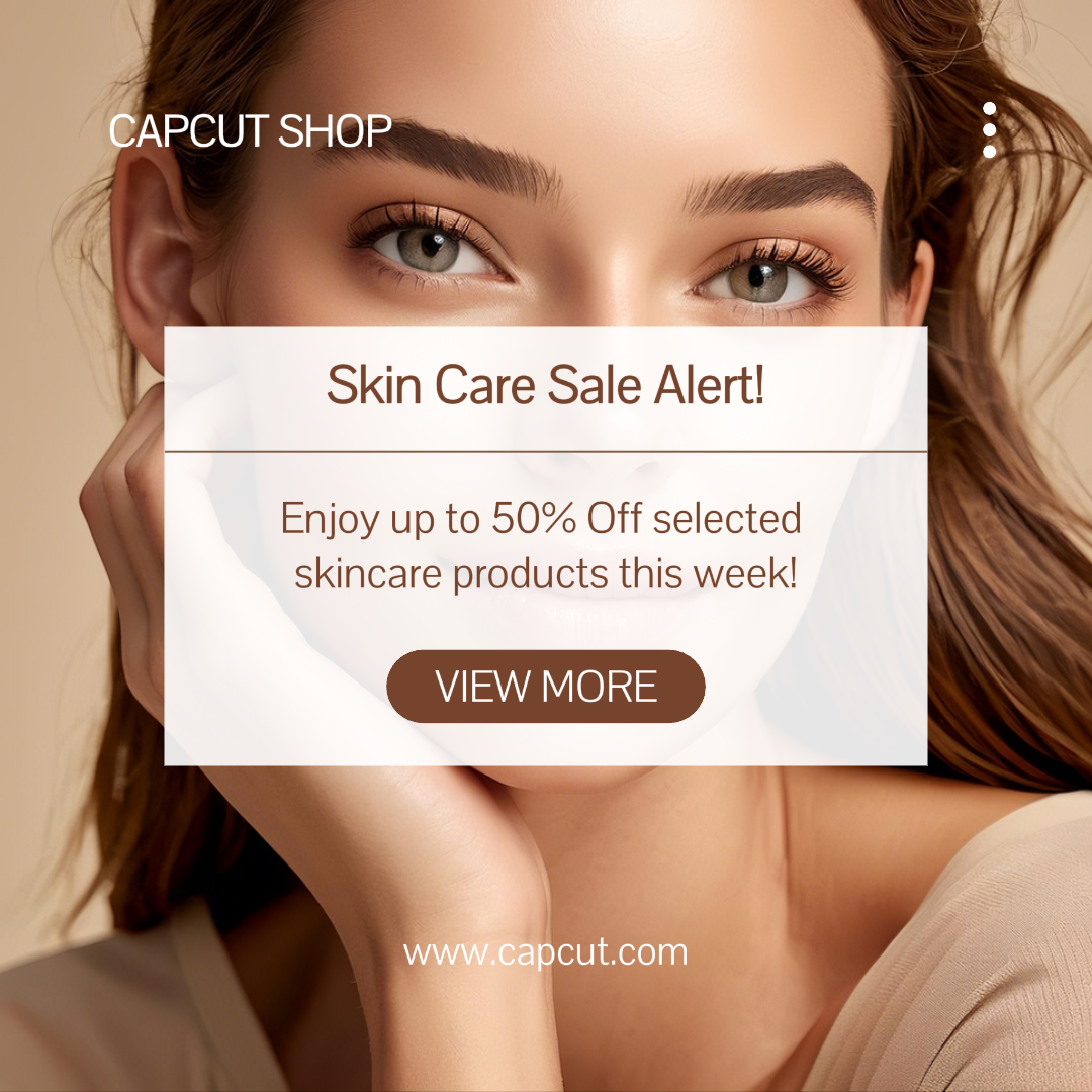 Affiche de marketing des soins de beauté alerte de vente Instagram Post Style moderne