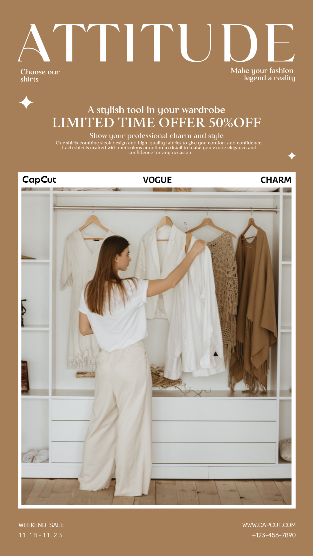 Pantalla de camisa de ropa minimalista 