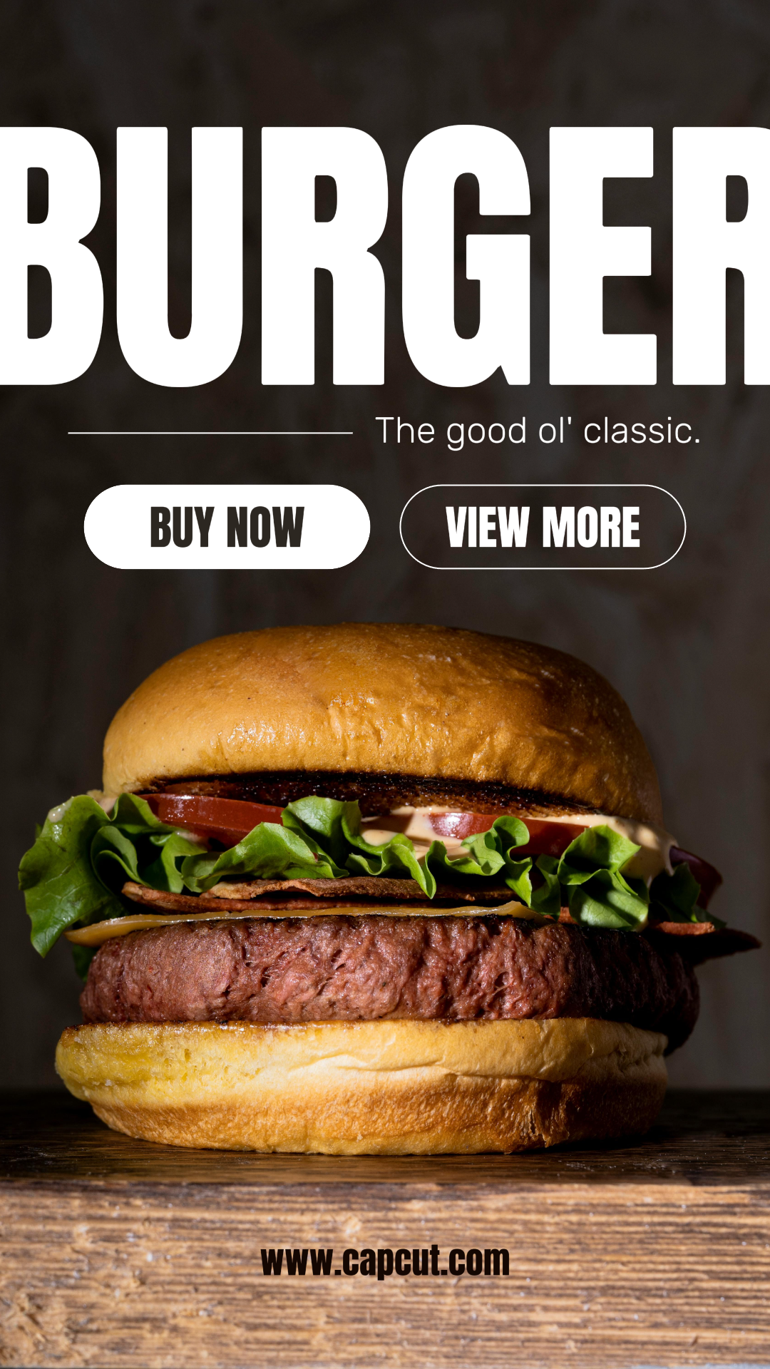 Marketing de Alimentos y Bebidas - IG Story - The Good ol 'Classic Burger