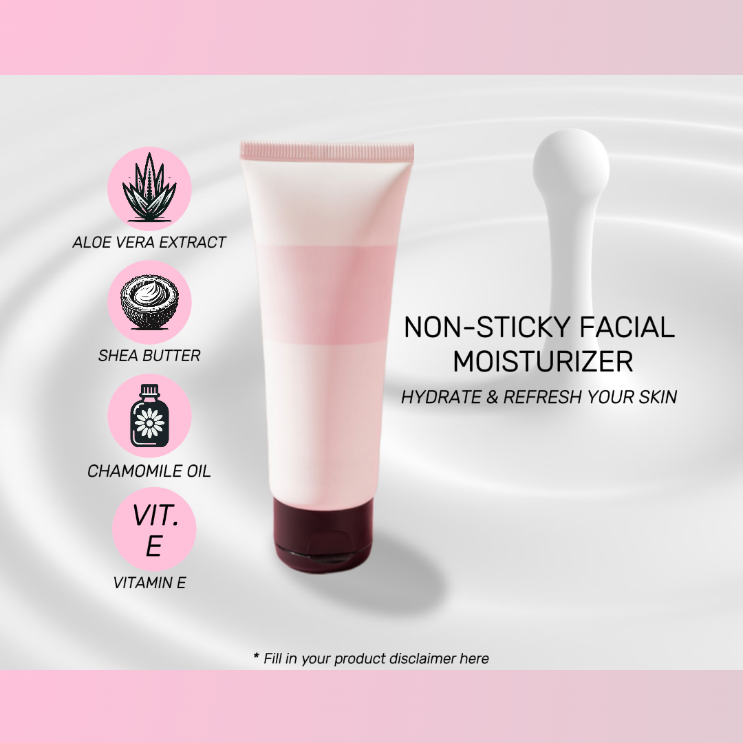 Comercio electrónico cosmético y cuidado personal crema hidratante facial producto Callout Color suave minimalista 