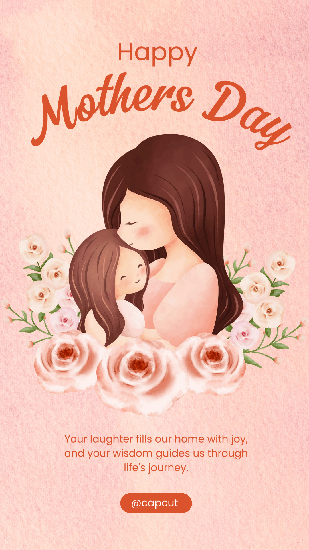 Selamat Hari Ibu Tiktok Posting Ilustrasi Merah Muda