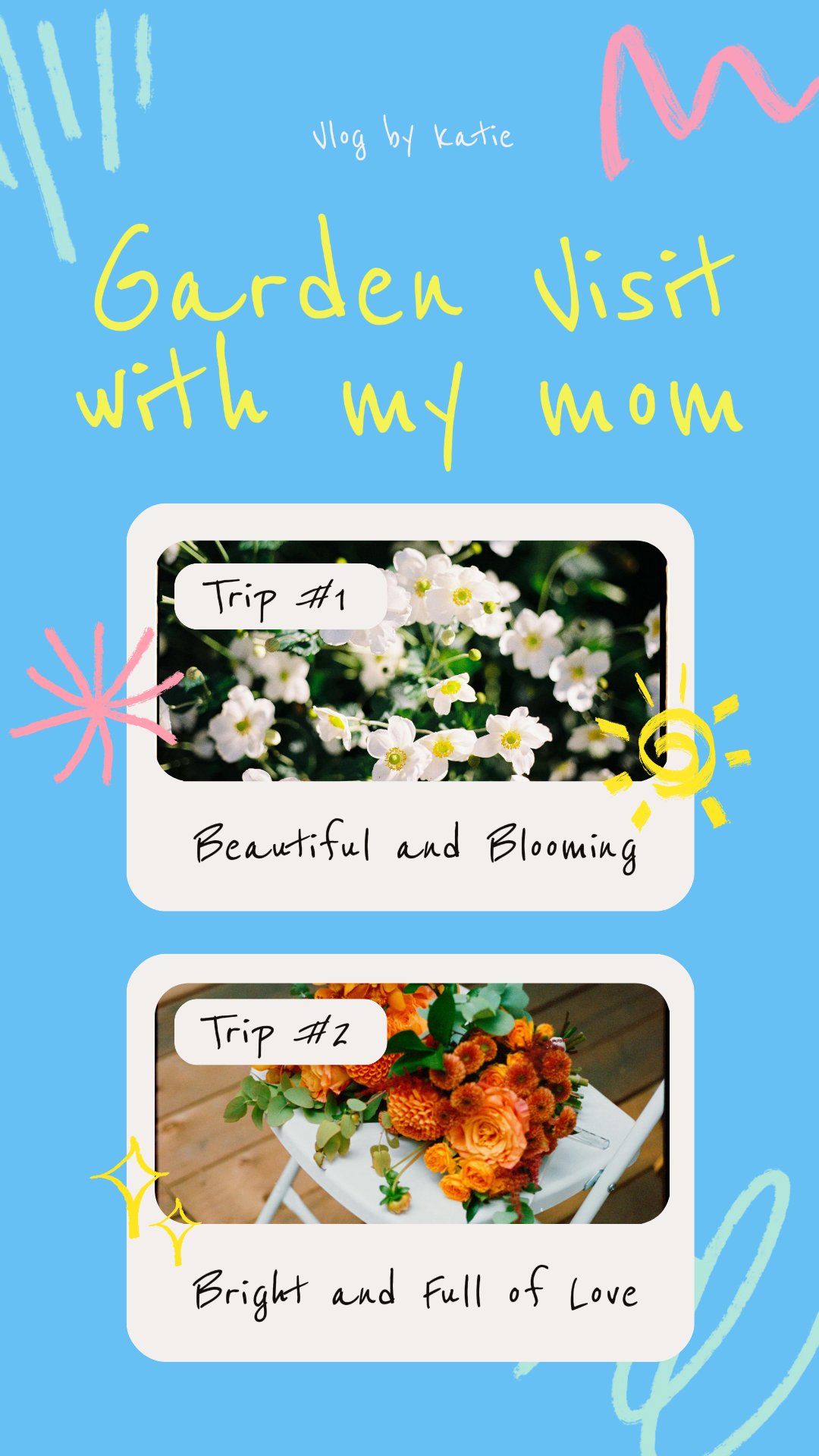 Tiktok-Miniaturansicht - Marketing-Poster Reise-Vlog-Spaß-Stil