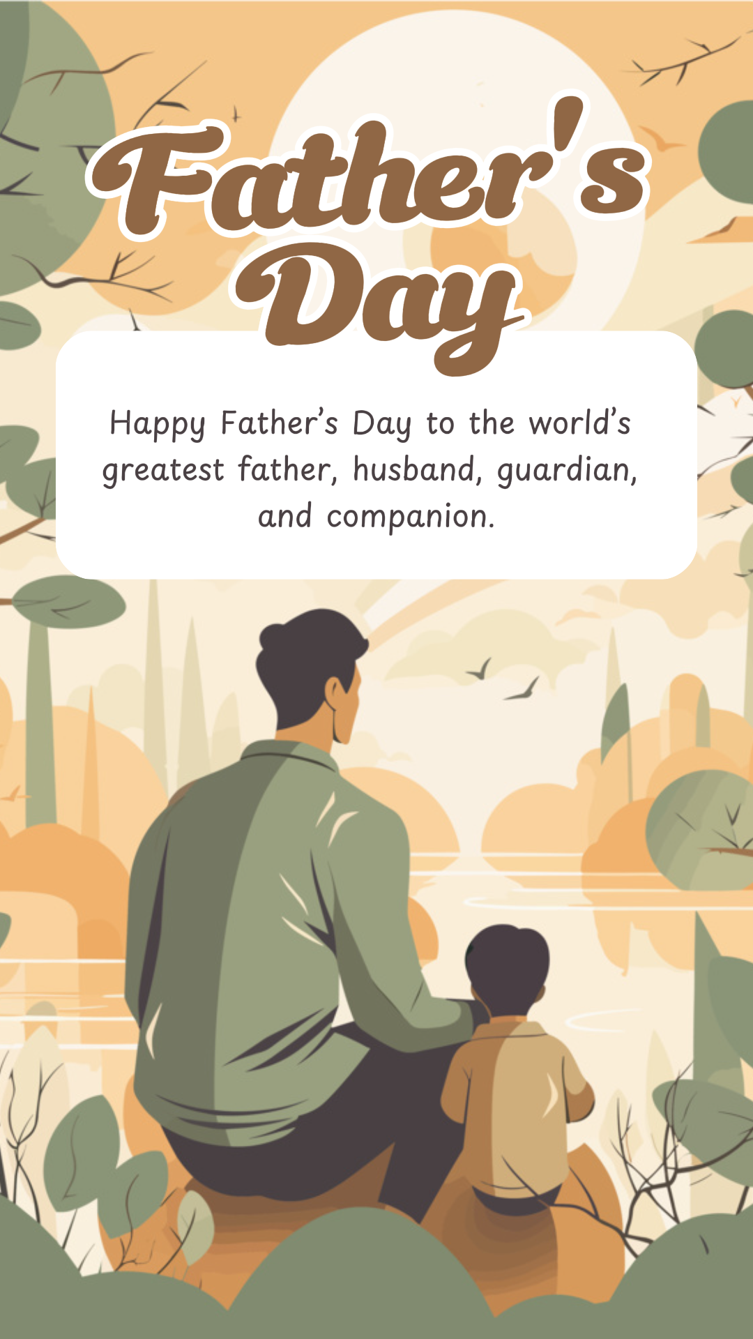 Father's Day Creative Poster Instagram Story Illustration
