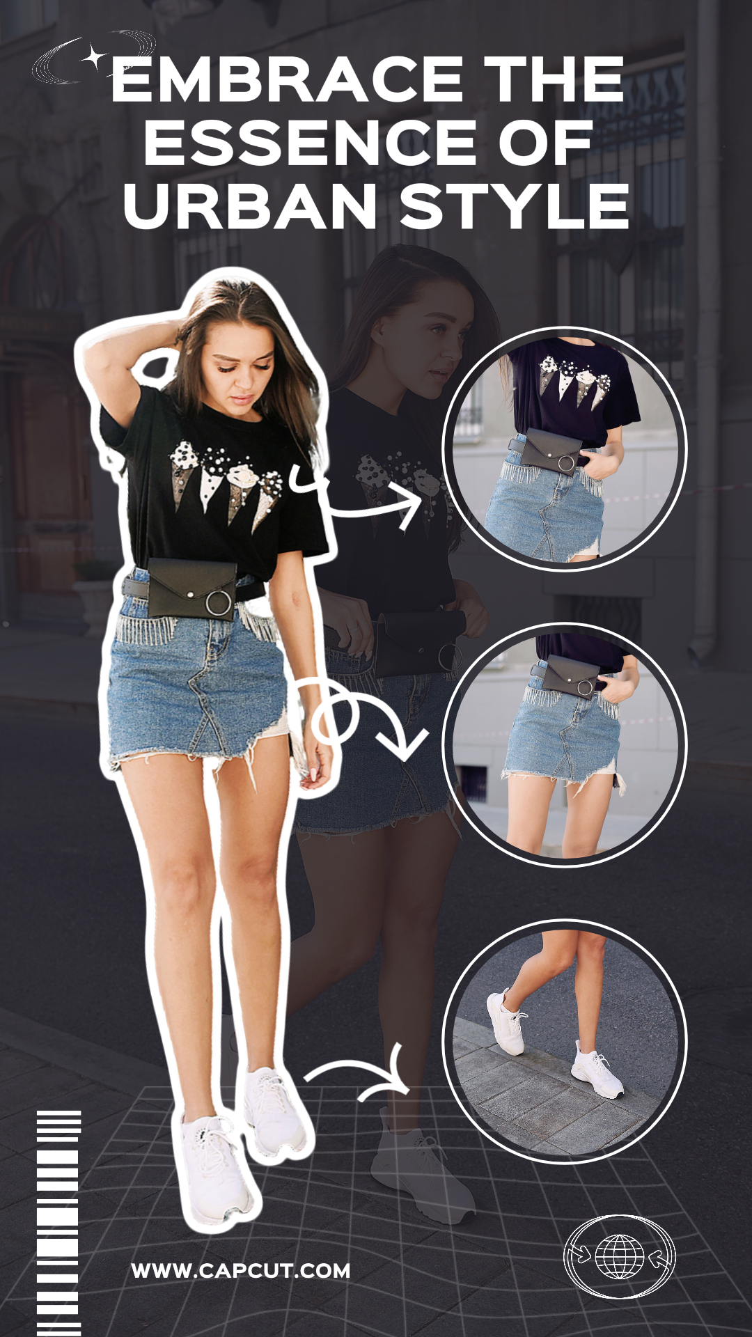 Collage minimaliste - Affiche marketing mode style urbain TikTok