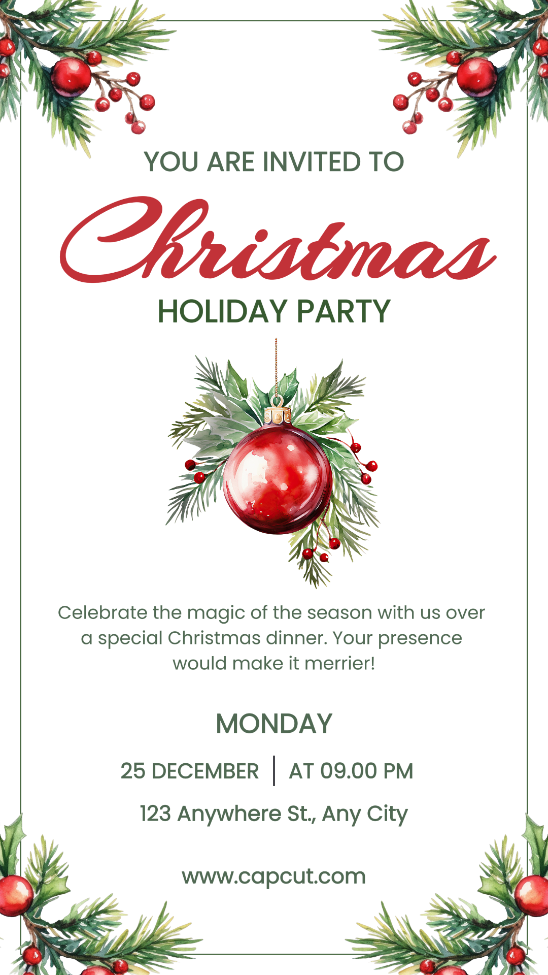 Invitation du jour de Noël Histoire Instagram