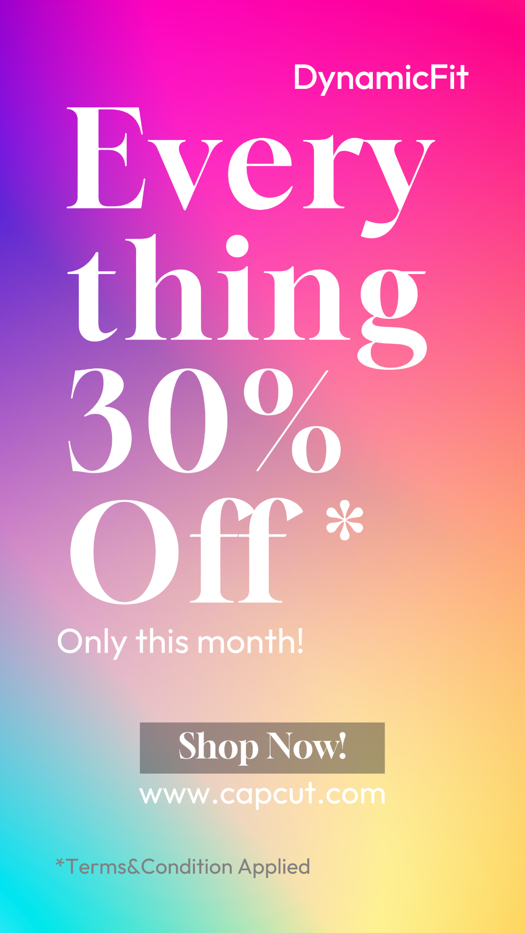 Neon Gradient Discount Fashion Instagram Story Promotion