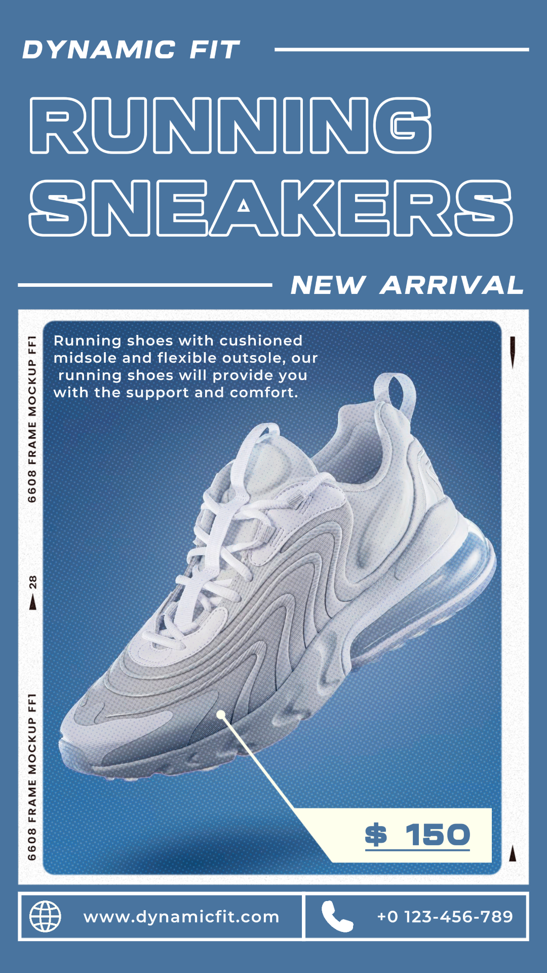 Tênis de corrida masculinos Exibição do produto Insta Story