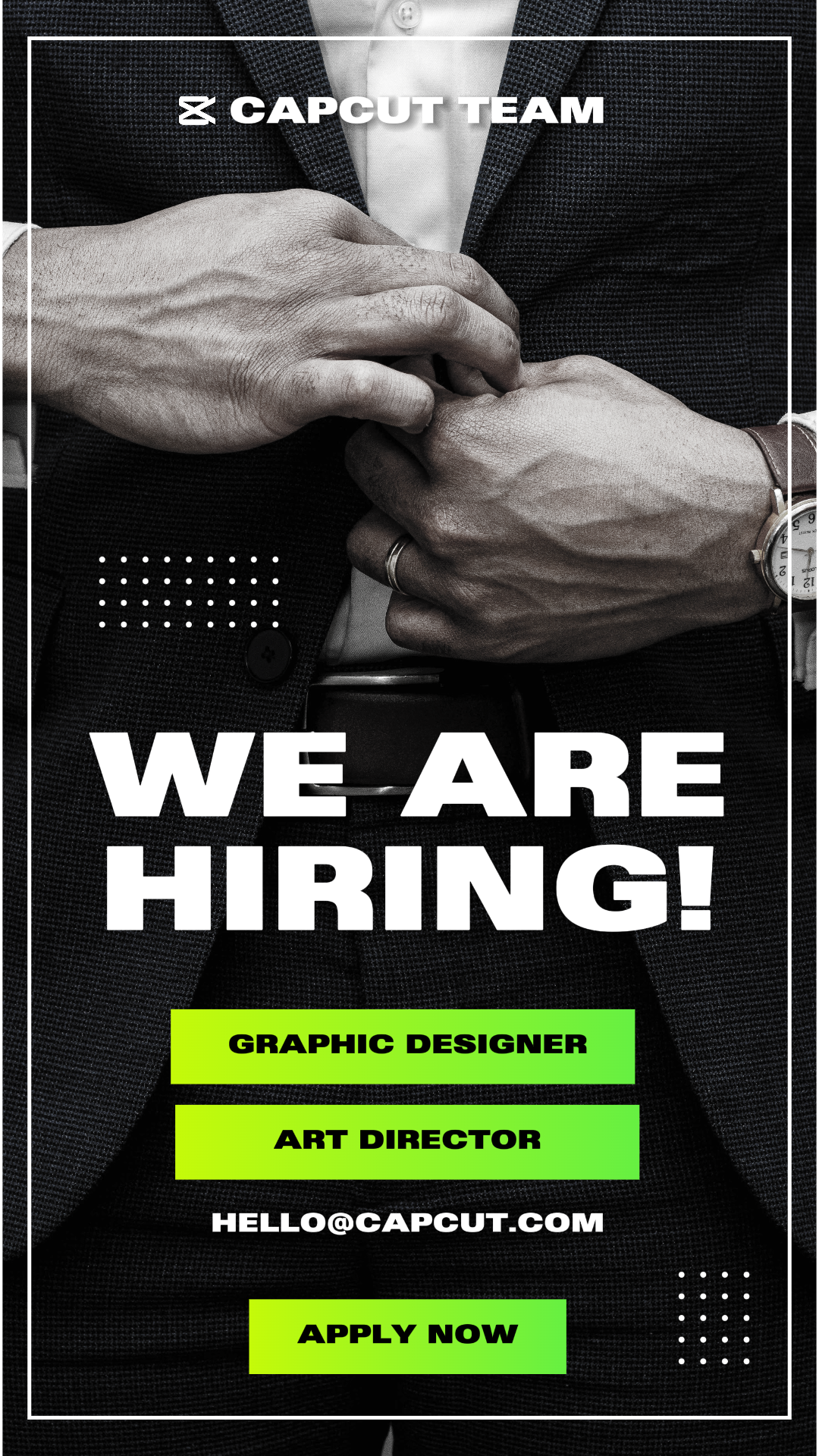 Vacante de trabajo Historia de Instagram