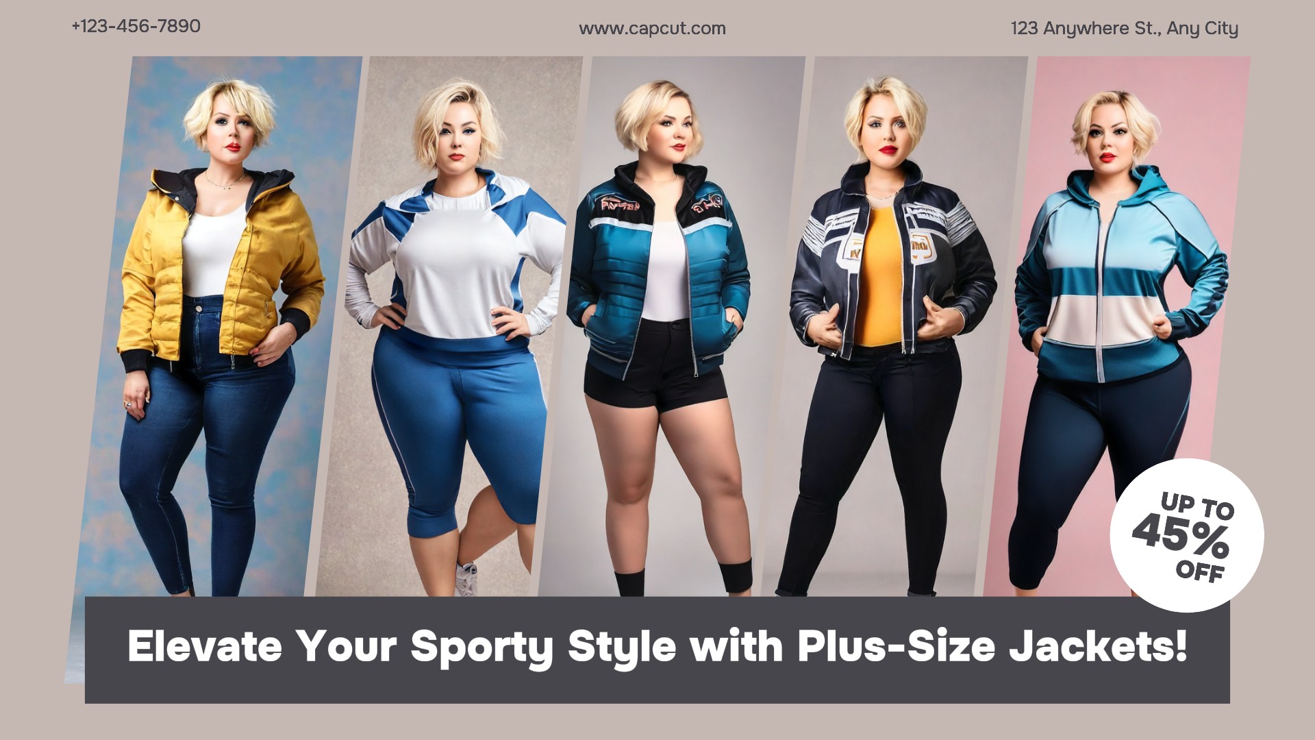 Promoción de venta de chaqueta de talla grande de moda