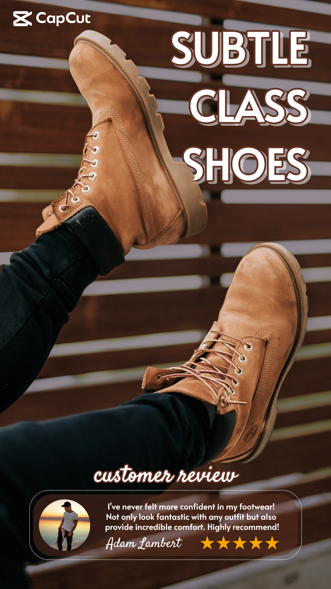 Kleidung und Schuhe Marketing Poster Instagram Story Kundenbewertung