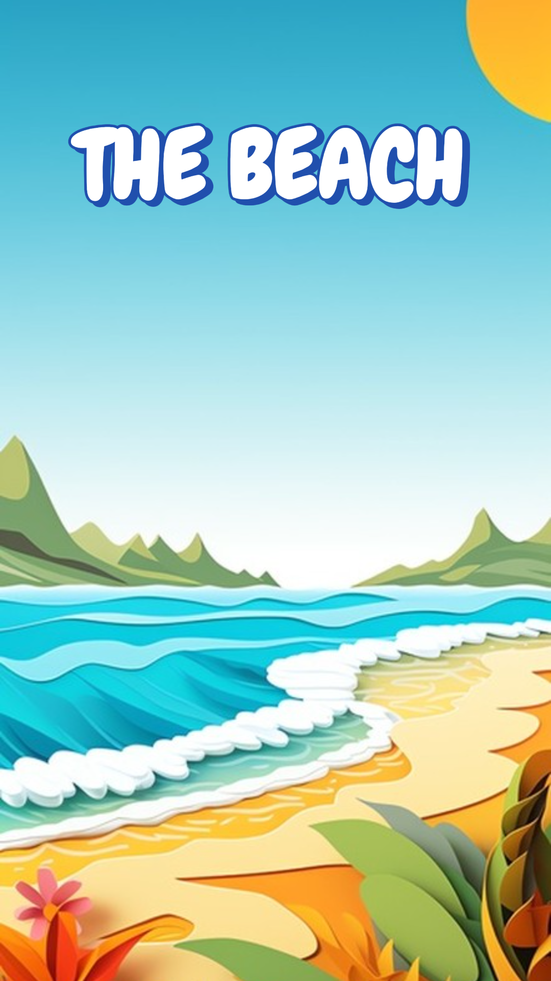 Papier peint affiche créative Plage