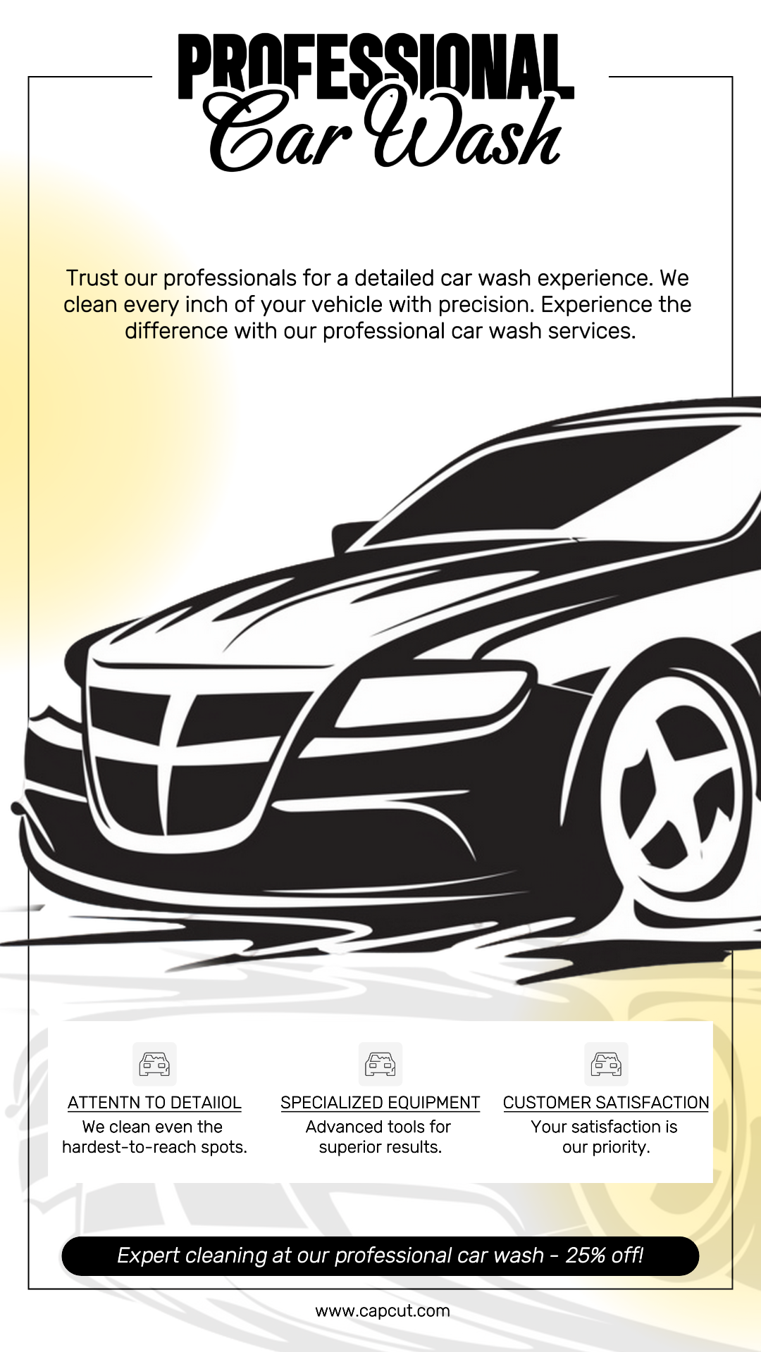 Autos - Marketing-Poster Autowäsche Instagram-Story