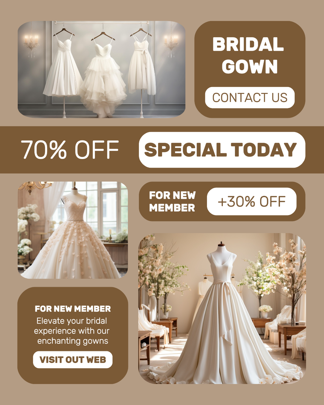 FASHION BRIDAL GOWN DISPLAY