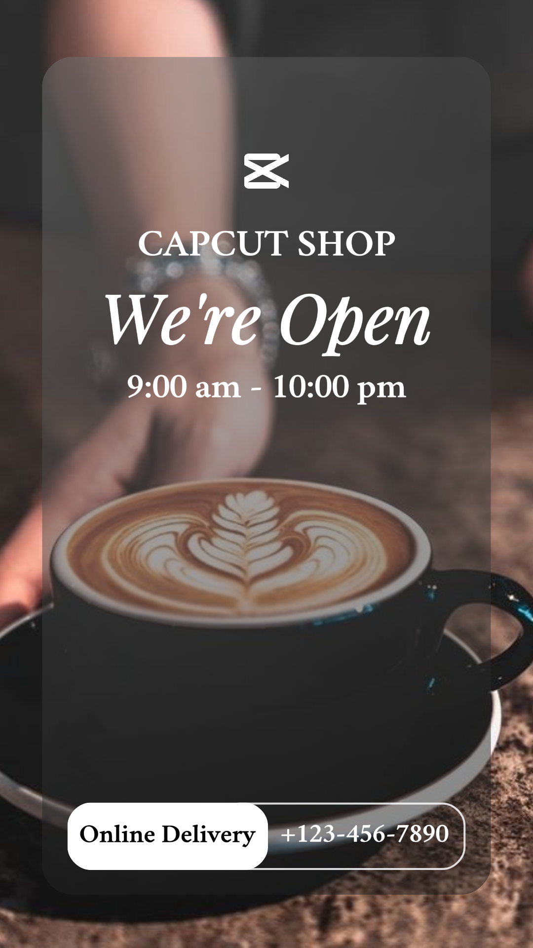 Affiche de marketing d'entreprise et de bureau Histoire Instagram Nous sommes ouverts