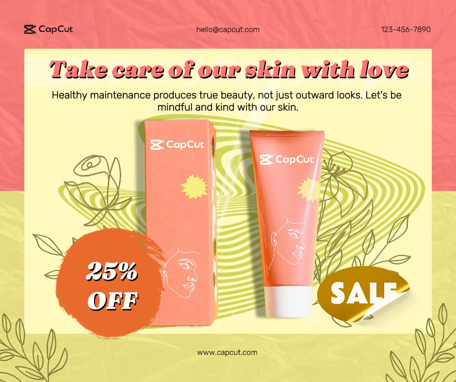 Pink Skin Care Beauty and Personal Care Promotion Facebook Post