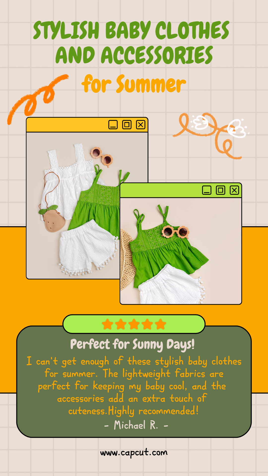 Présentoir de produits de témoignage de vêtements de bébé à la mode