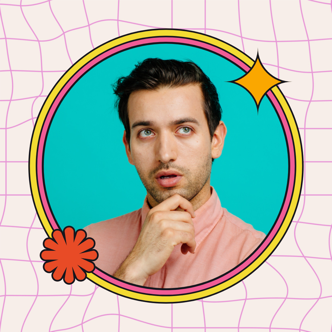 Foto de perfil de Instagram sin marketing Y2K Retro