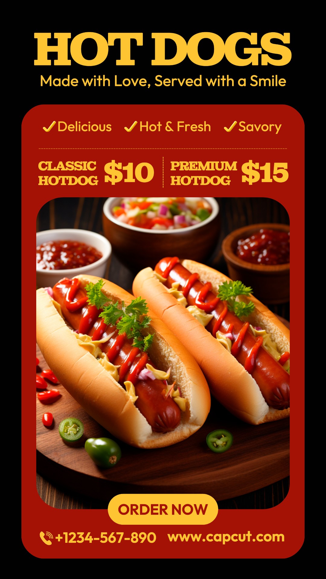 Food and Beverage Hot Dog Instagram Story