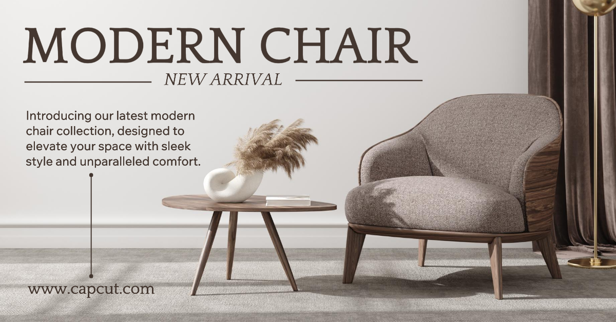 Anuncios de Facebook exhibición de productos de sillas modernas para el hogar
