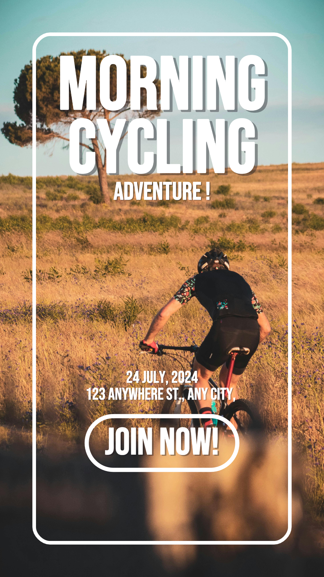 olahraga dan pertandingan pagi bersepeda instagram story 