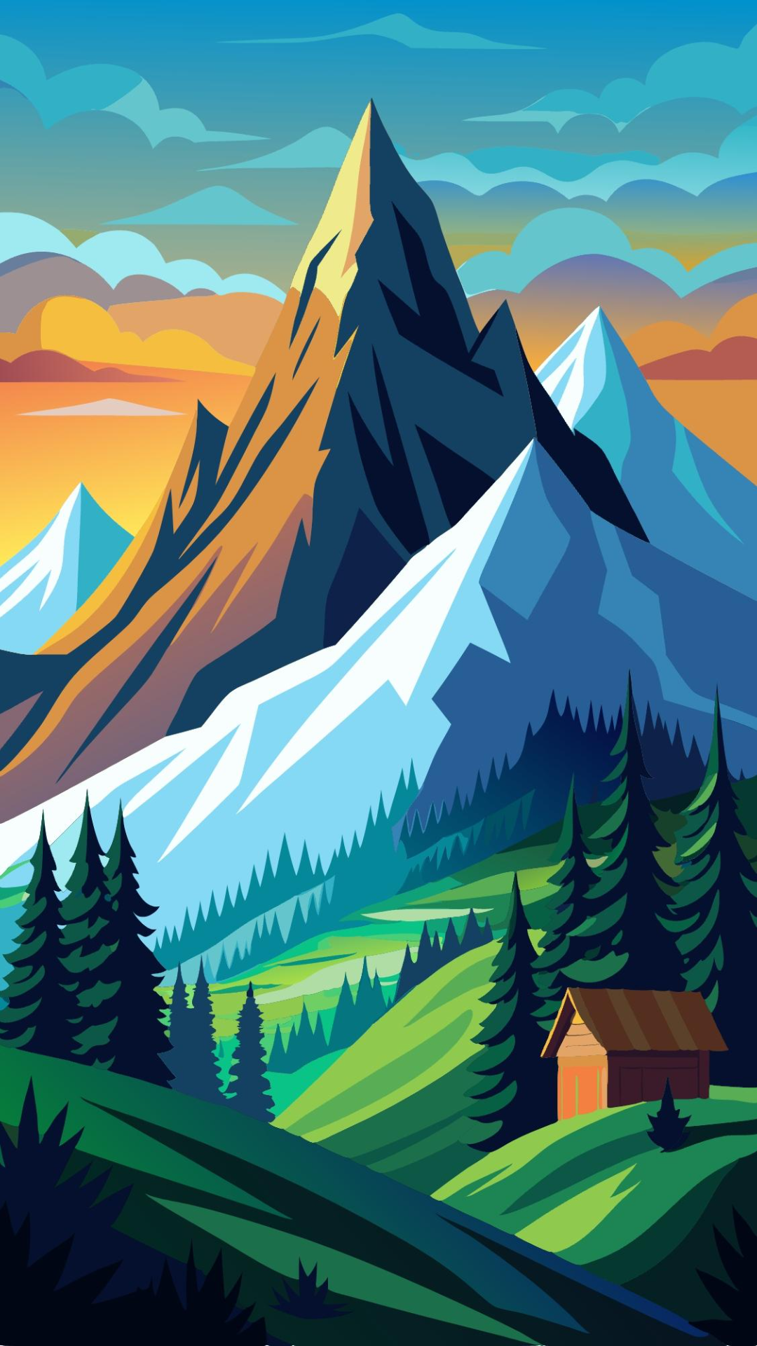 Wallpaper creative poster Instagram story mountain