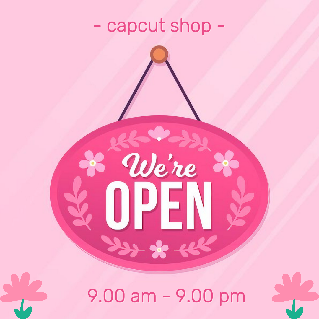 business and office marketing poster instagram post we are open pink