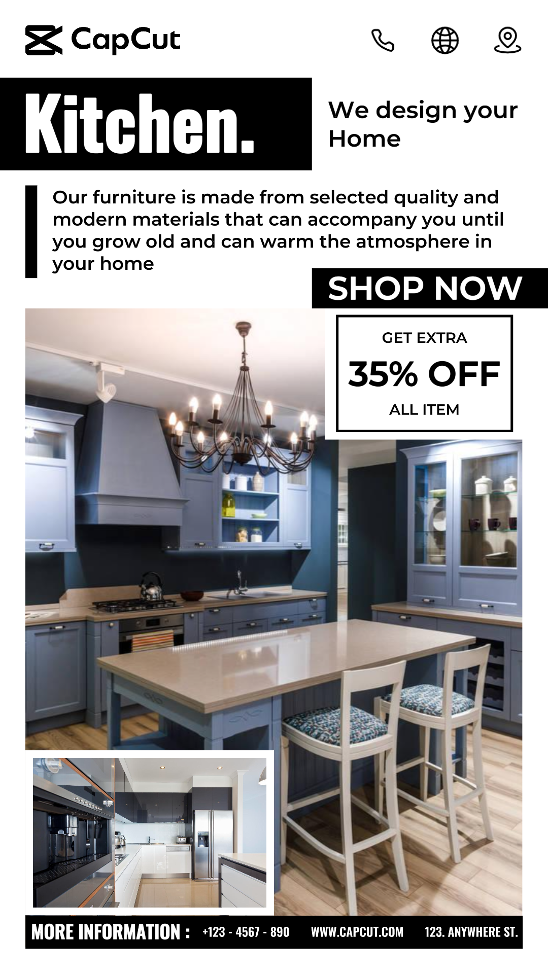 Household - Marketing Poster Promotion Product Modern Furniture Social Media Story