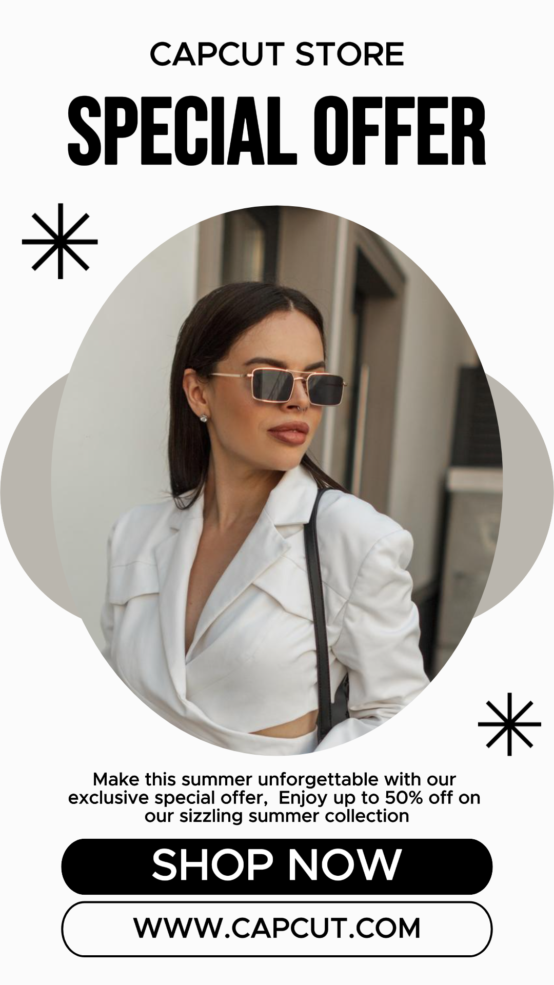 Poster de marketing de colagem minimalista Oferta especial Instagram story