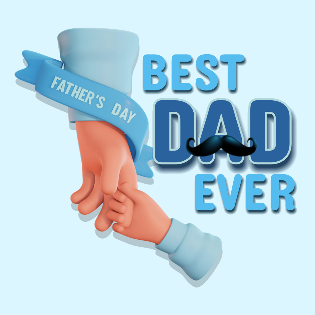 Affiche créative de la fête des pères Instagram Post Meilleur papa de tous les temps 