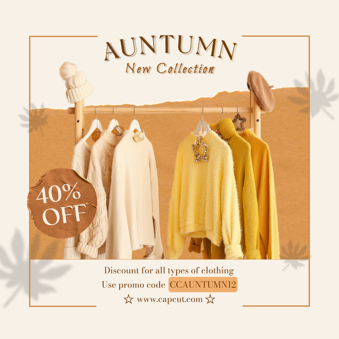 Auntumn Clothing Sale Instagram Post Minimalist 