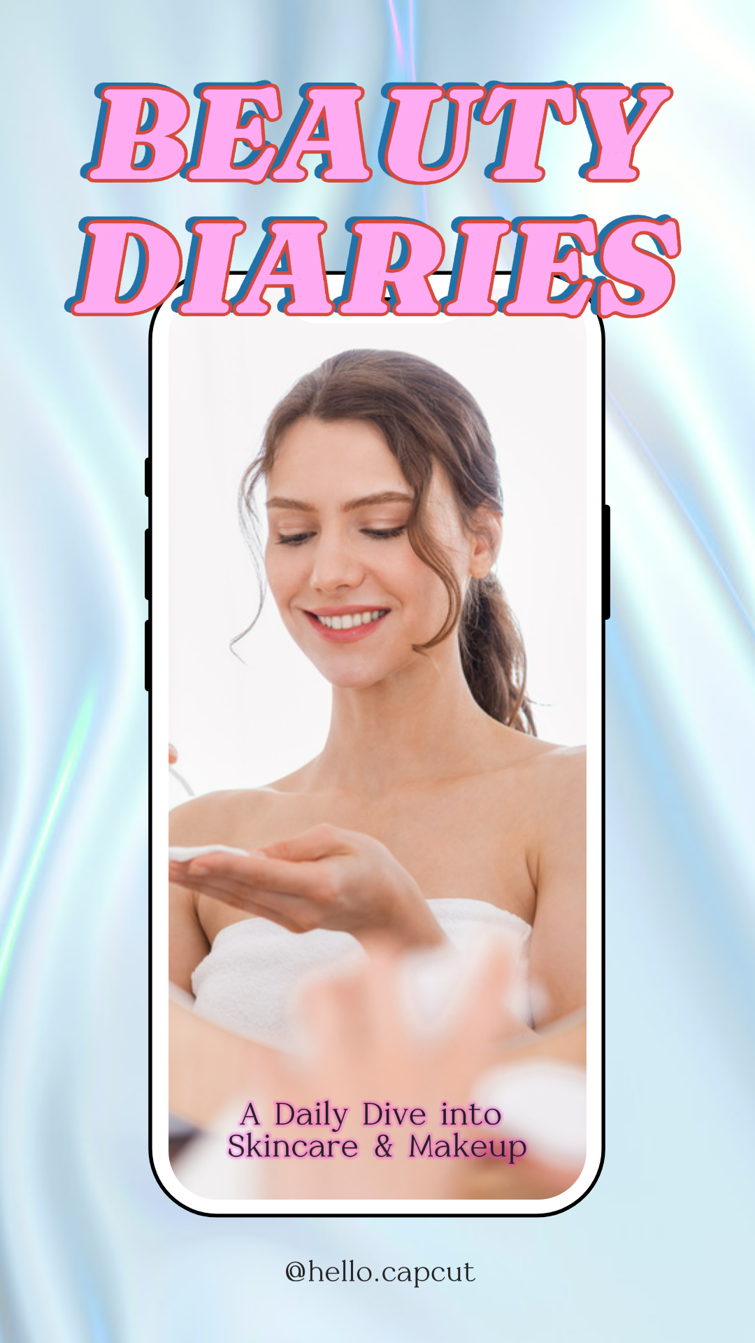 Miniatura do Tiktok - Pôster de Marketing Aventura Beleza Vlog Capa do vídeo do Tiktok Minimalista