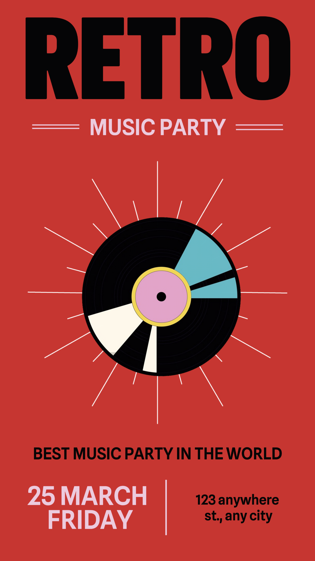 Entretenimiento música fiesta instagram historia estilo retro