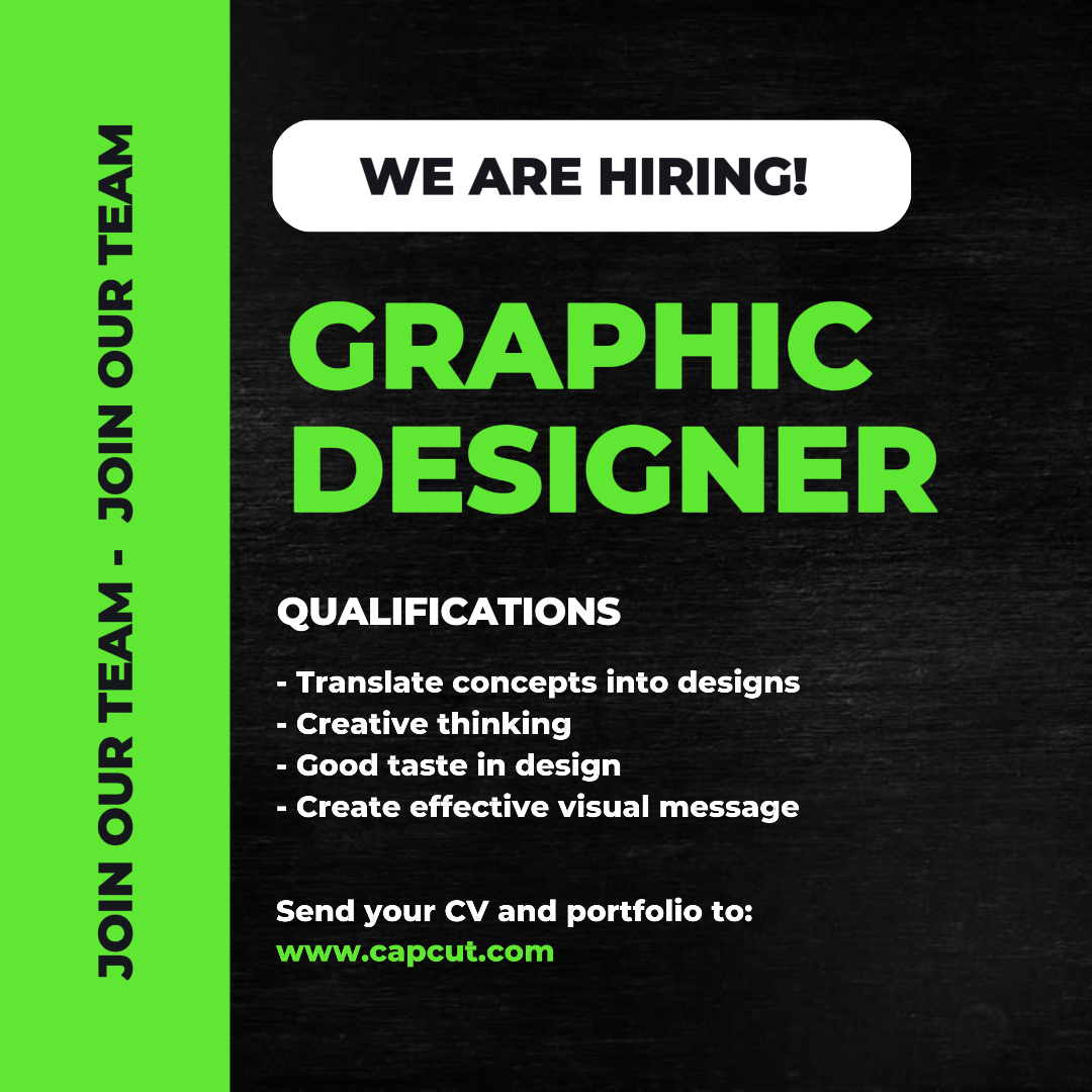 Cartel de marketing de negocios y oficinas, publicación de instagram verde y negro