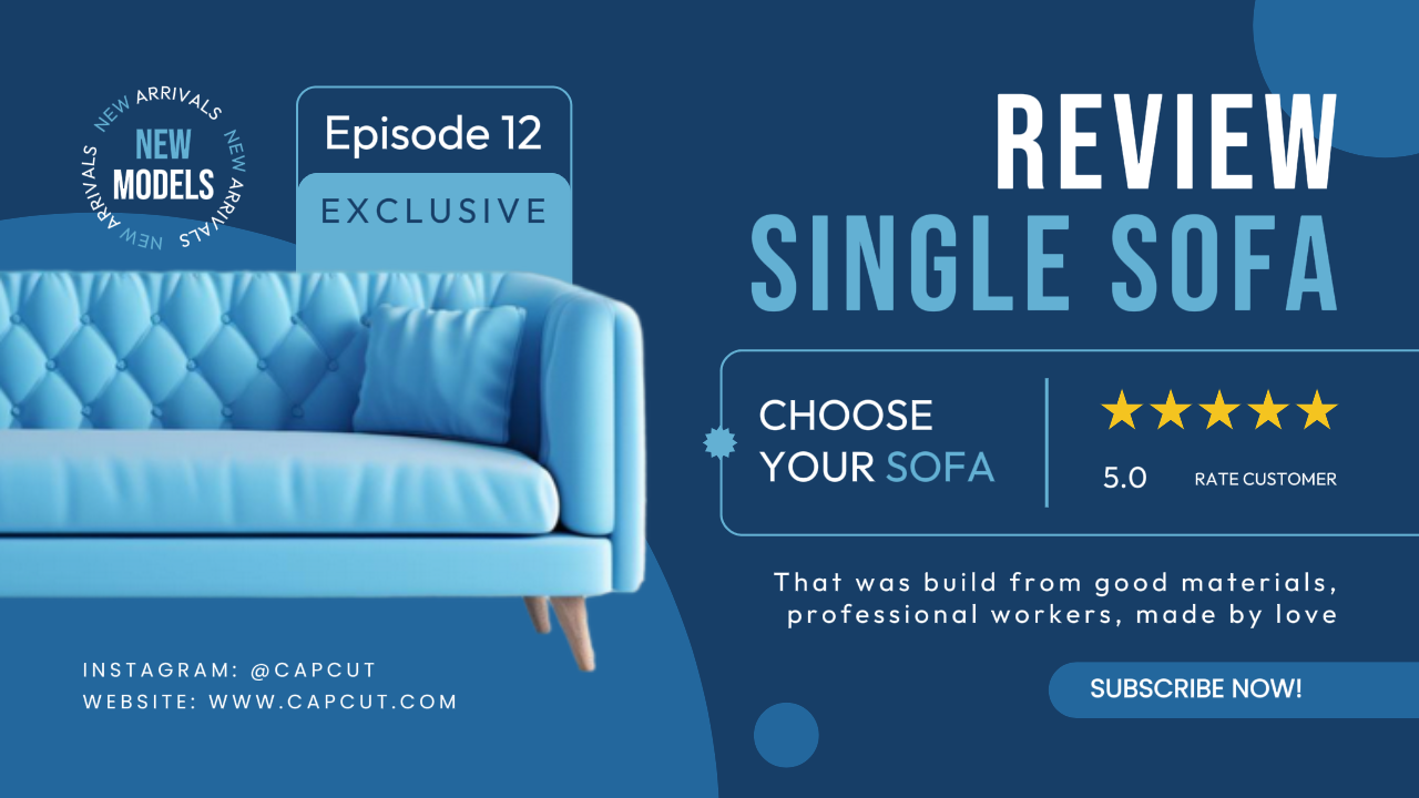 Canapé simple bleu miniature YouTube
