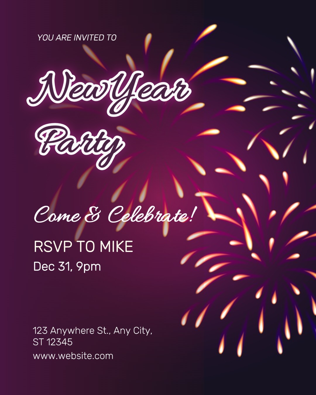 설날 파티 축하 인스타그램 게시물