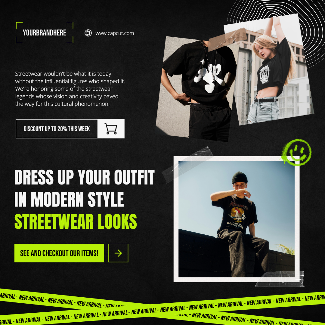 Facebook Ads Streetwear Brand New Arrival Post