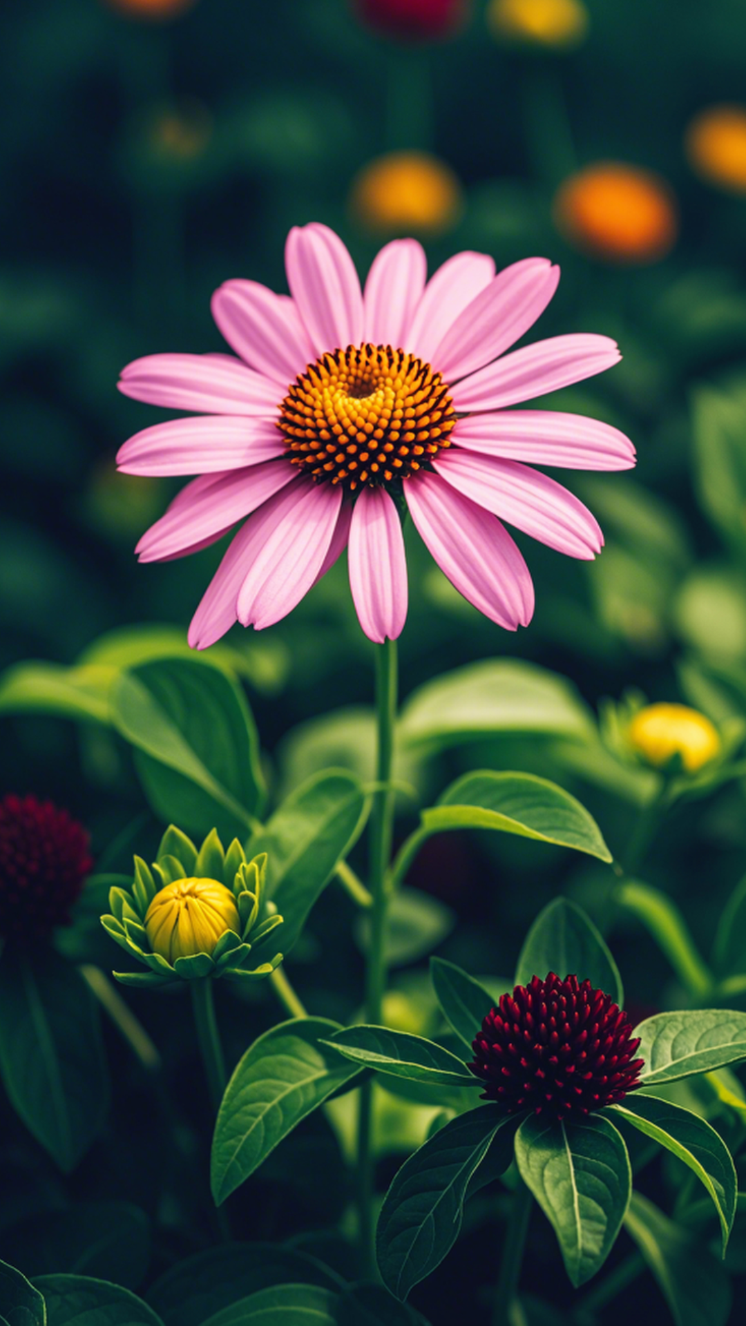 Fondo de pantalla cartel creativo flor rosa