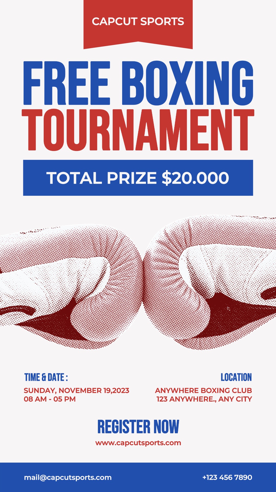 Promosi Turnamen Tinju Gratis Kisah Instagram