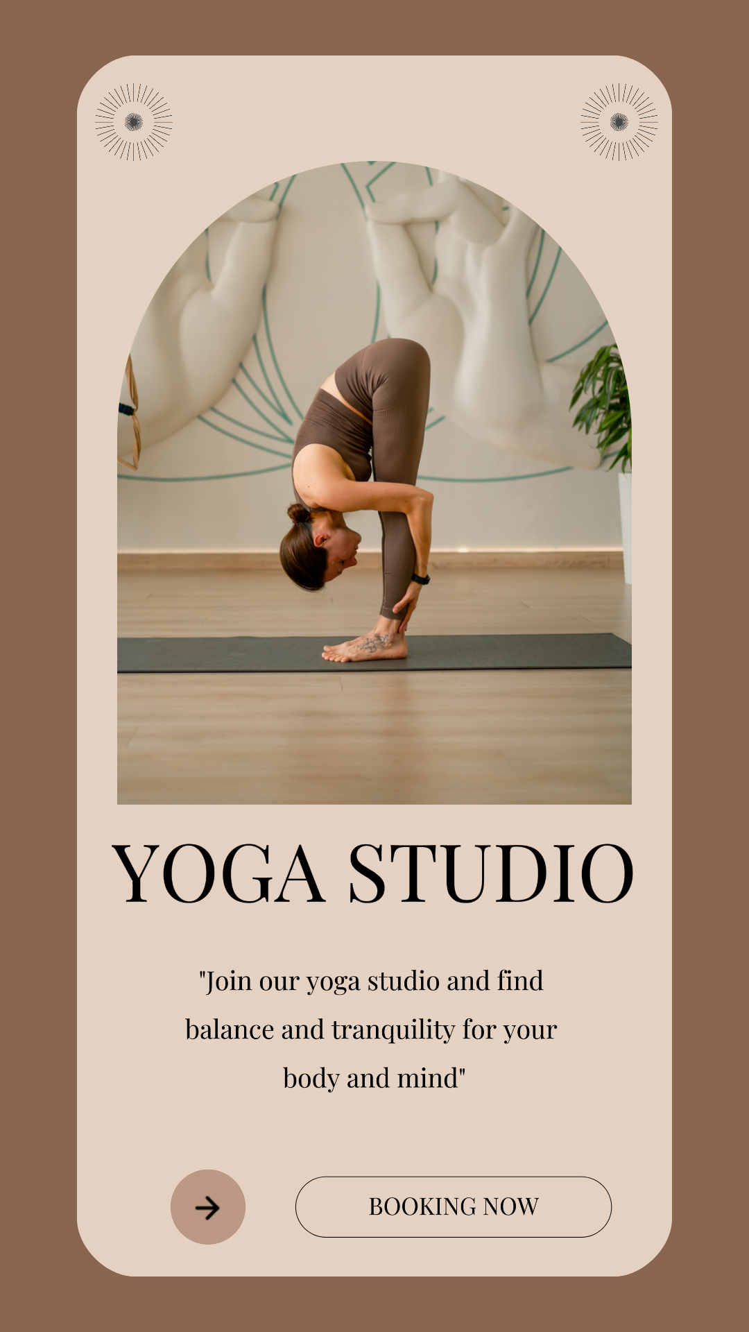 Affiche marketing d'entraînement et de fitness Instagram Story Yoga Studio