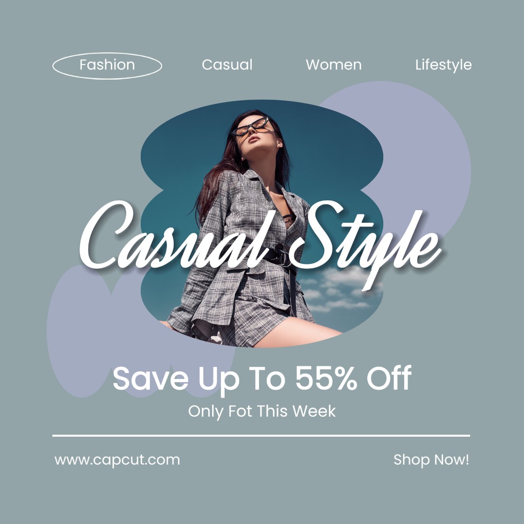 Moda Casual Mulheres Promoção Instagram Post