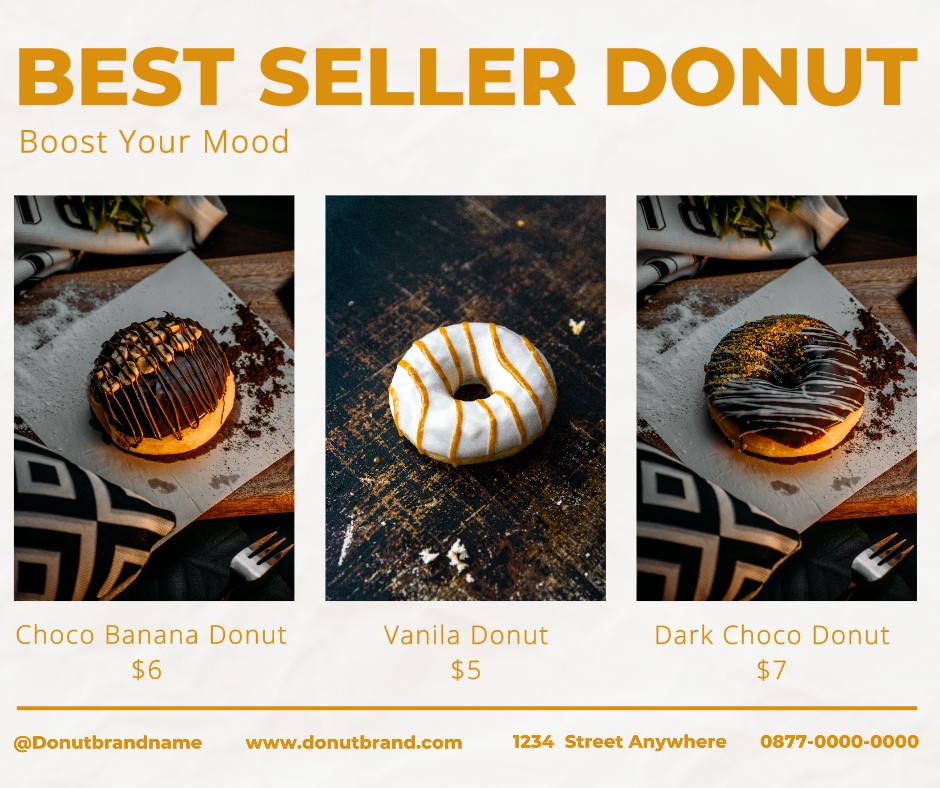 Mejor Vendedor De Comida Donut Mostrar Publicación De Facebook