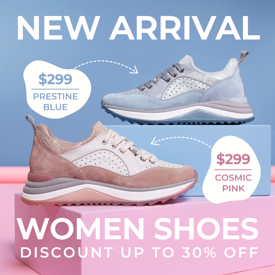 E-Commerce Produkt Display Mode Industrie Frauen Schuhe Pastell Blau und Rosa Farbe