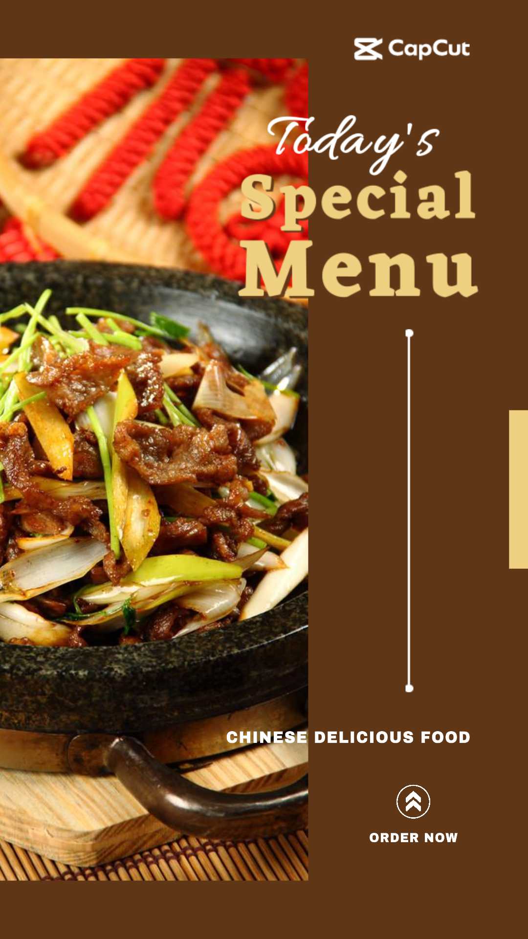 Anzeige von Lebensmittelmenüprodukten für Instagram-Posts