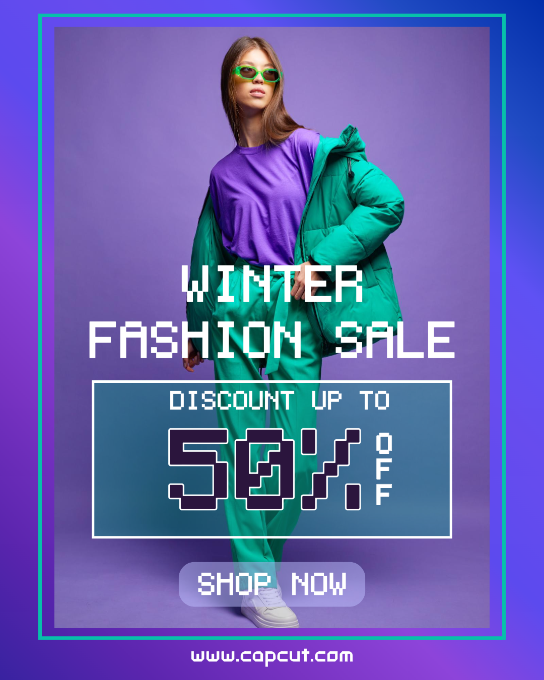 Promoción De Moda Urbana De Invierno Retrato De Instagram