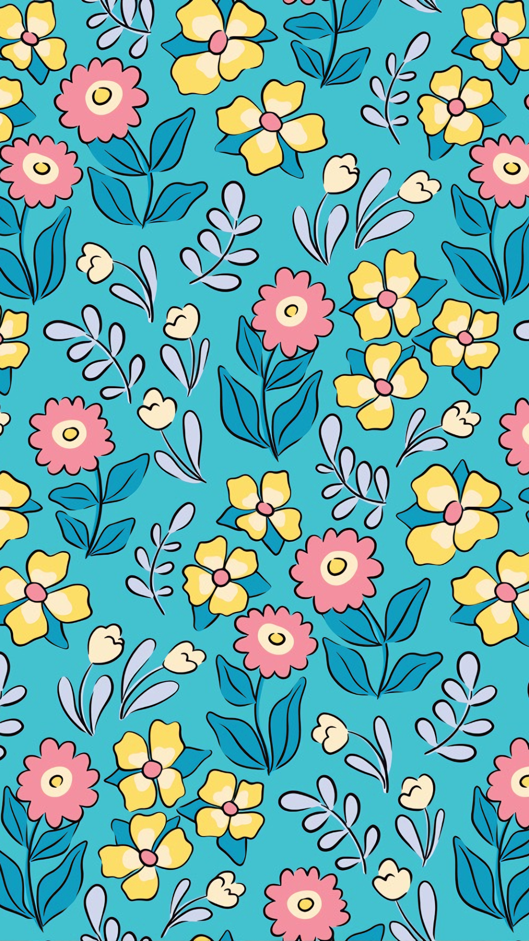 Wallpaper creative poster flower blue