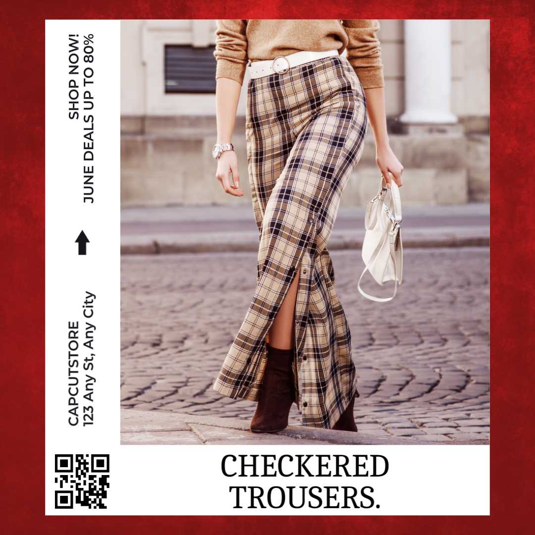 Vente de promotion de produit de pantalon post Instagram